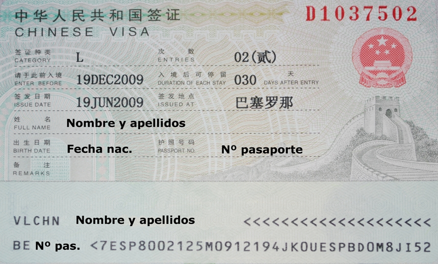 Visado de doble entrada para China